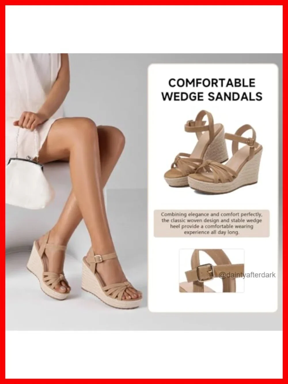 Women's Open Toe Espadrilles Wedge Sandals